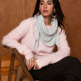 Foulard triangle Élio - gris clair