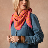 Foulard triangle Élio - Fushia