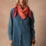 Foulard triangle Élio - Fushia