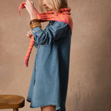 Foulard triangle Élio - Fushia