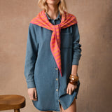 Foulard triangle Élio - Fushia