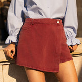 Jupe-short Edith - Bordeaux