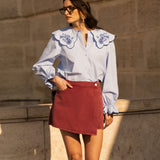 Jupe-short Edith - Bordeaux
