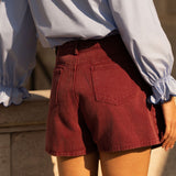 Jupe-short Edith - Bordeaux