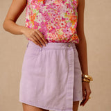 Jupe-short Edith - Lilas