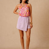 Jupe-short Edith - Lilas