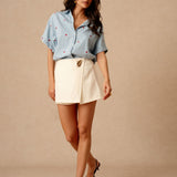 Jupe-short Yseult - Beige