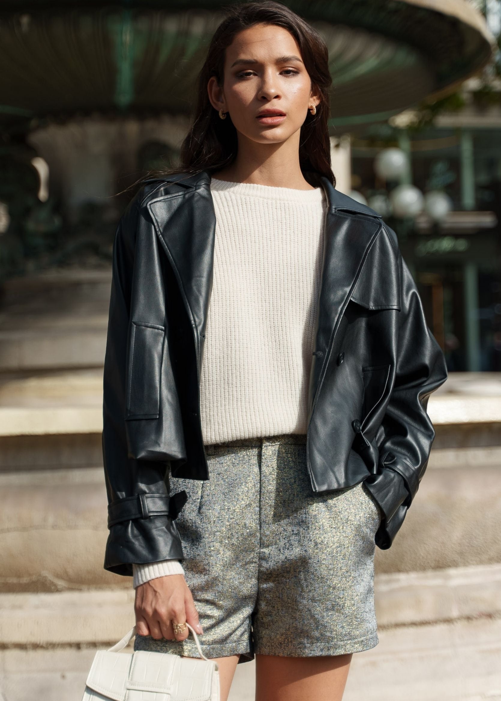 Soline short trench coat