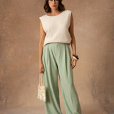 Isaline Trousers - Khaki Beige