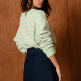 Pull Timéa - vert & rose