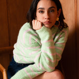 Pull Timéa - vert & rose