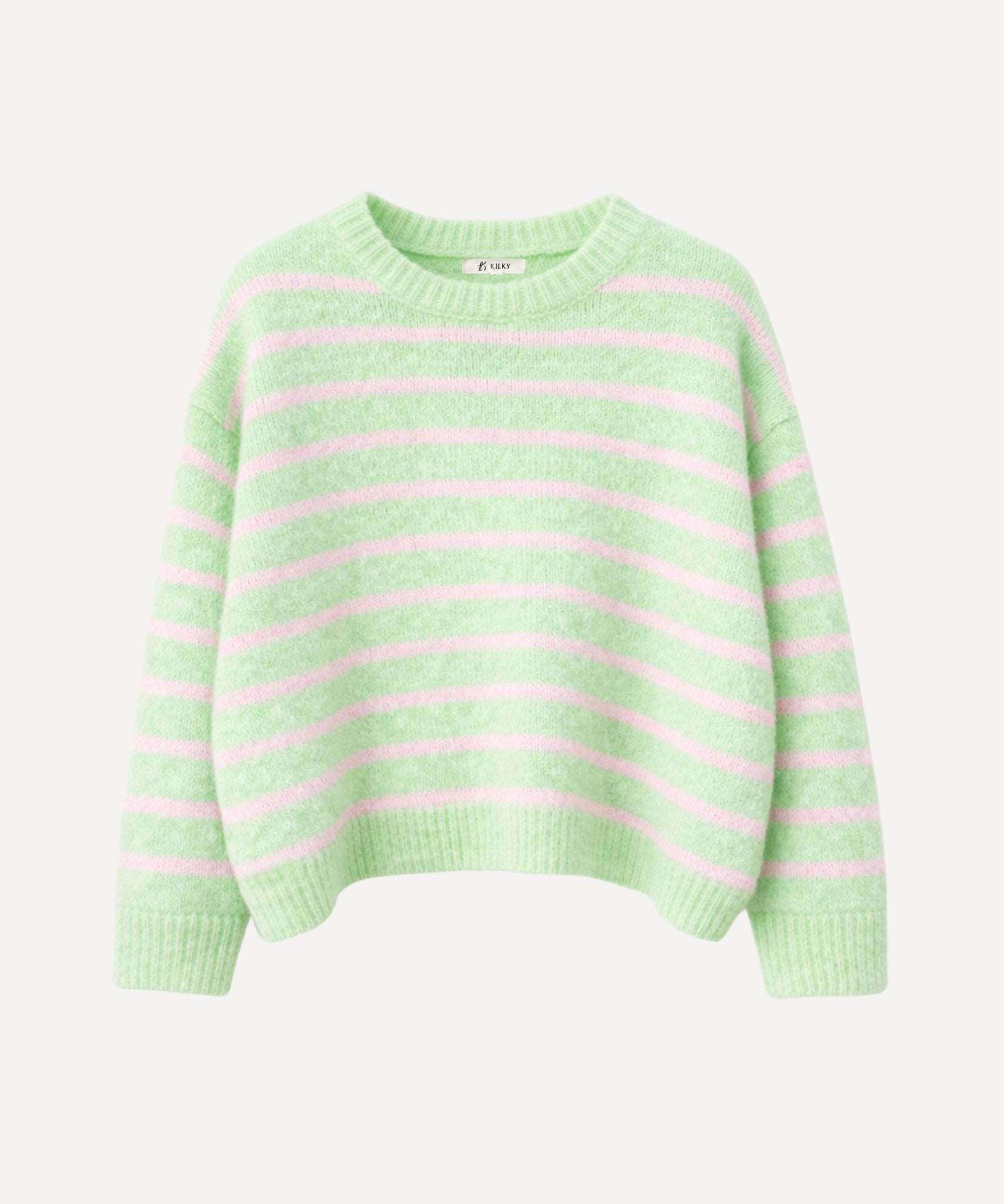 Timéa Sweater - green & pink