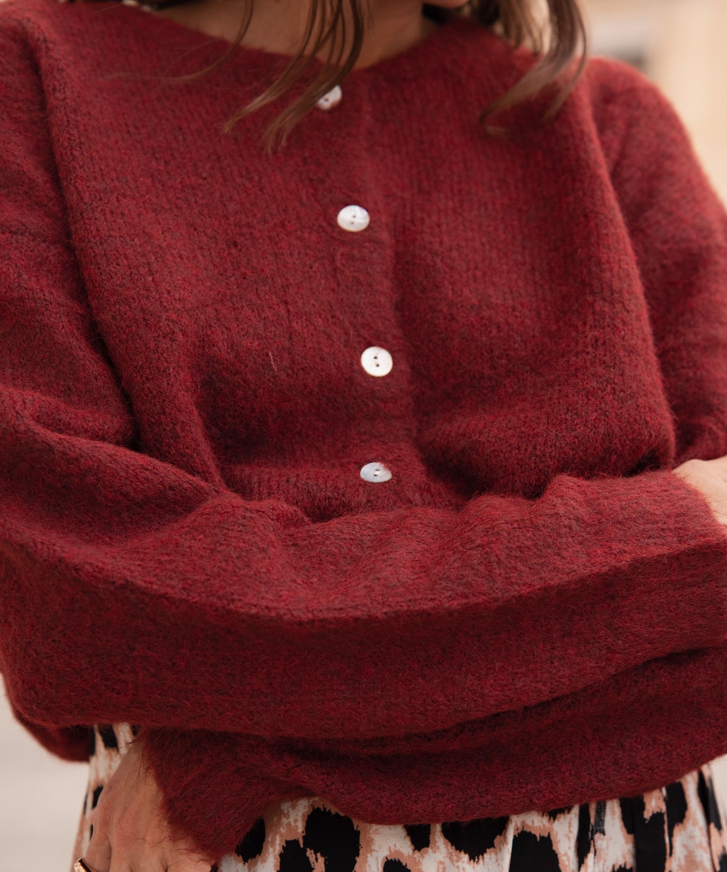 Adèle Cardigan - Bordeaux