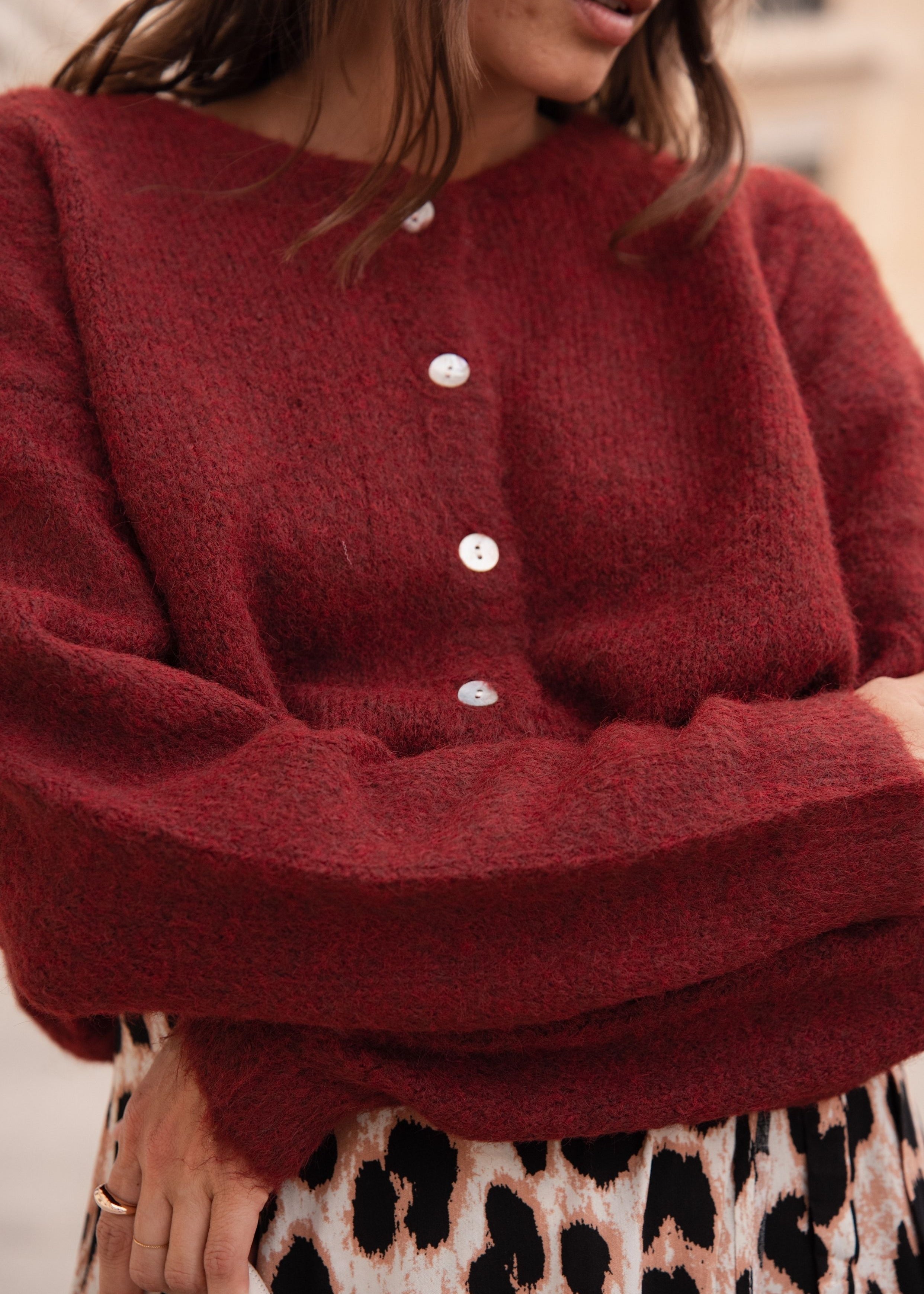 Cardigan Adèle - Bordeaux