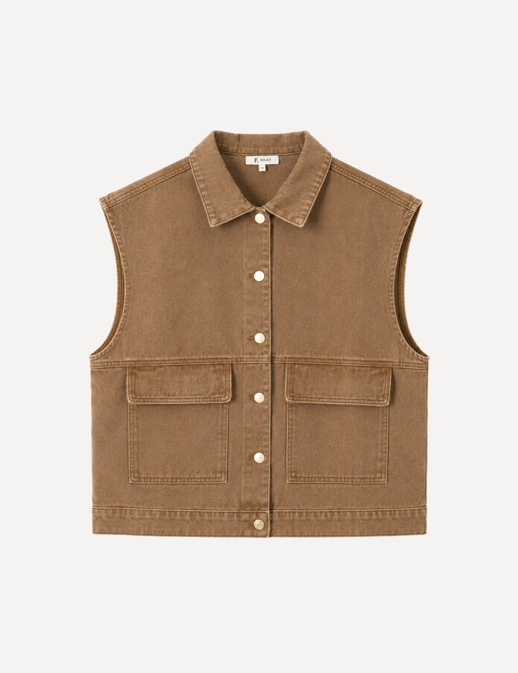 Veste sans manche Tess - Taupe
