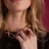 Bague Amalia - Agate rouge