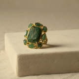 Bague Amalia - Agate verte