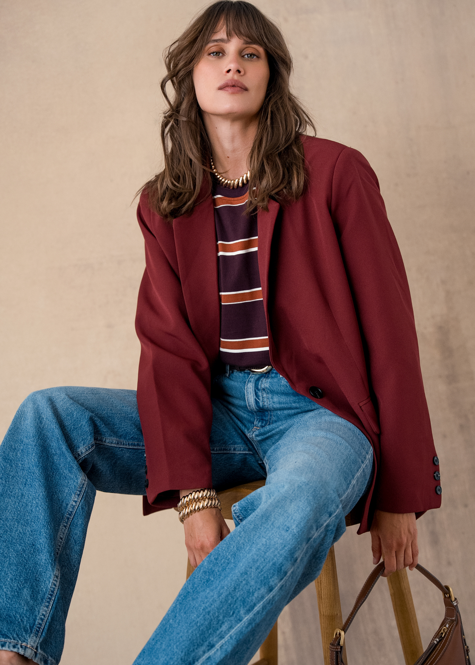 Veste de costume Wendy -Bordeaux